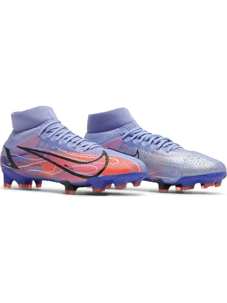 Бутсы Nike Kylian Mbappé x Mercurial Superfly 8 Pro FG 'Flames' — изображение 8 из 8, фиолетовый