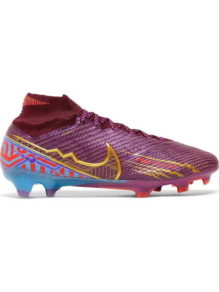 Бутсы Nike Kylian Mbappé x Zoom Mercurial Superfly 9 Elite FG 'Dark Beetroot Metallic Vivid Gold' — изображение 1 из 8