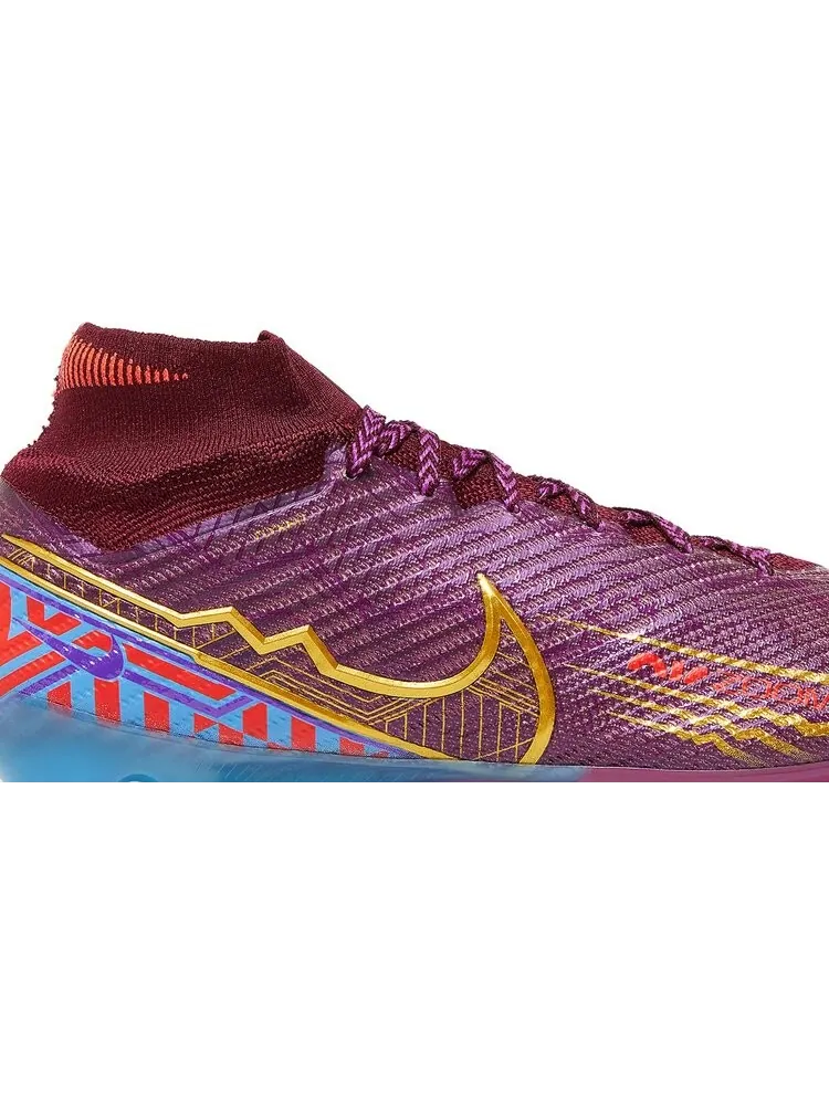 Бутсы Nike Kylian Mbappé x Zoom Mercurial Superfly 9 Elite FG 'Dark Beetroot Metallic Vivid Gold' — изображение 2 из 8