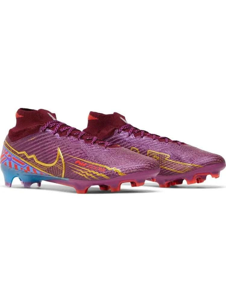 Бутсы Nike Kylian Mbappé x Zoom Mercurial Superfly 9 Elite FG 'Dark Beetroot Metallic Vivid Gold' — изображение 8 из 8