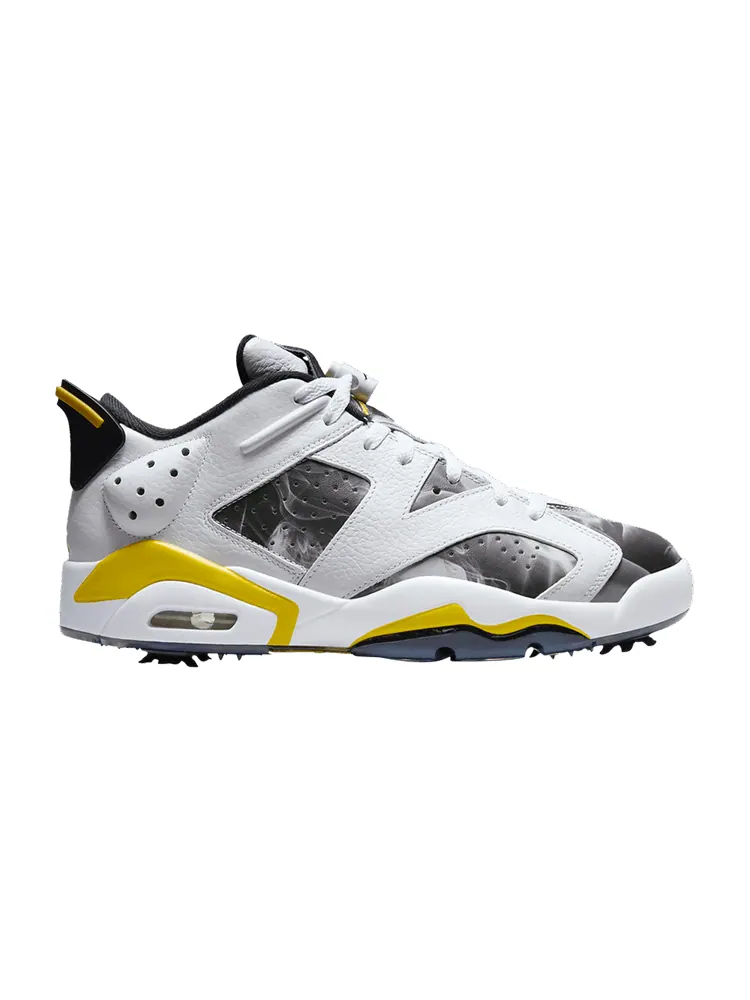 Бутсы Air Jordan Air Jordan 6 Retro Low Golf 'Smoke' — изображение 1 из 1, белый/черный/желтый