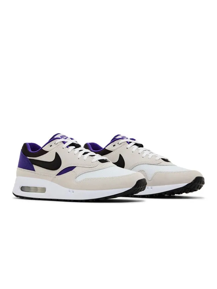 Бутсы Nike Air Max 1 '86 OG Golf 'Big Bubble - Purple Punch' — изображение 9 из 9, белый/черный/фиолетовый