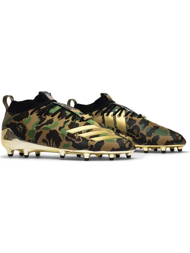 Бутсы Adidas A Bathing Ape x Adizero Cleat 'Green Camo' — изображение 8 из 8, зеленый