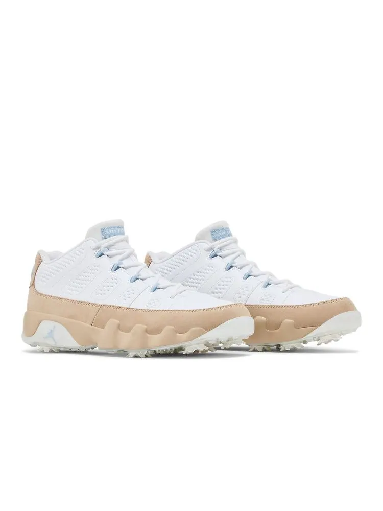 Бутсы Air Jordan Air Jordan 9 Low Golf 'White Linen' — изображение 9 из 9, белый/светлый синий