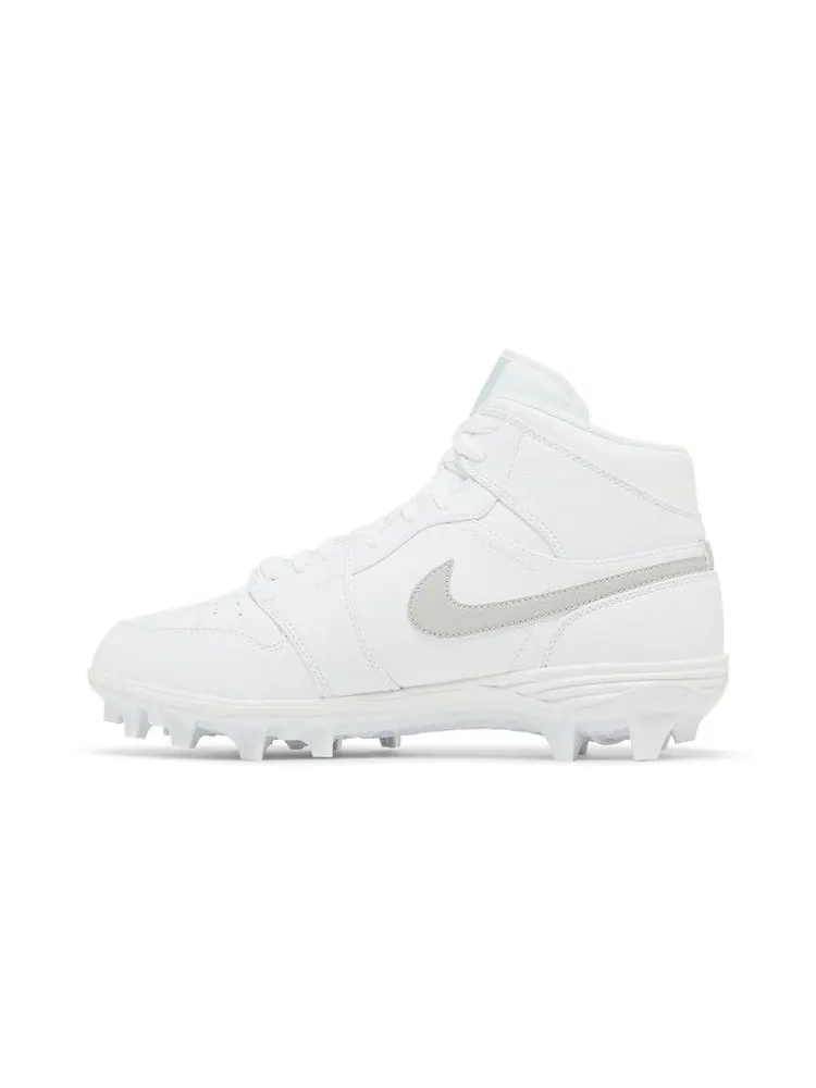 Бутсы Air Jordan Jordan 1 Mid TD Cleat 'Grey Fog' — изображение 4 из 9, белый/серый/белый