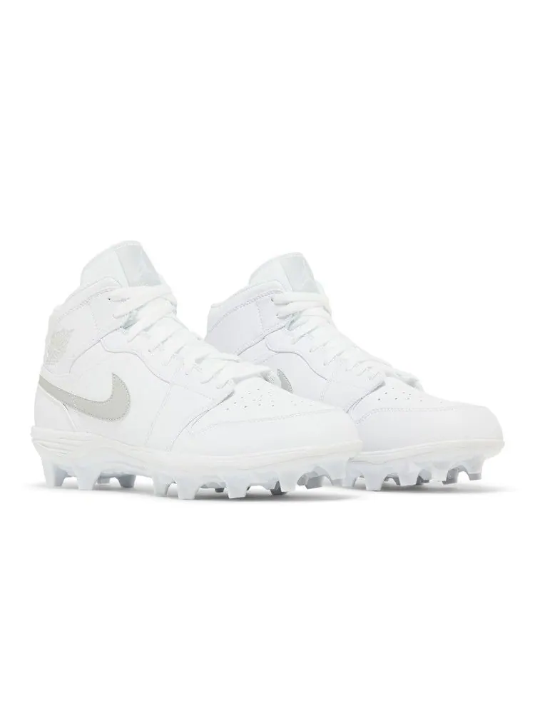 Бутсы Air Jordan Jordan 1 Mid TD Cleat 'Grey Fog' — изображение 9 из 9, белый/серый/белый