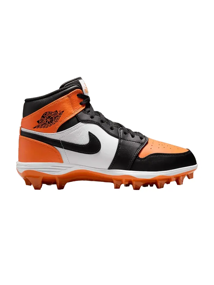 Бутсы Air Jordan Jordan 1 Mid TD Cleat 'Shattered Backboard' — изображение 1 из 1, черный/белый