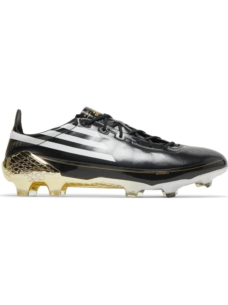 Бутсы Adidas Adizero F50 Ghosted FG 'Black Gold Metallic' — изображение 1 из 8, черный