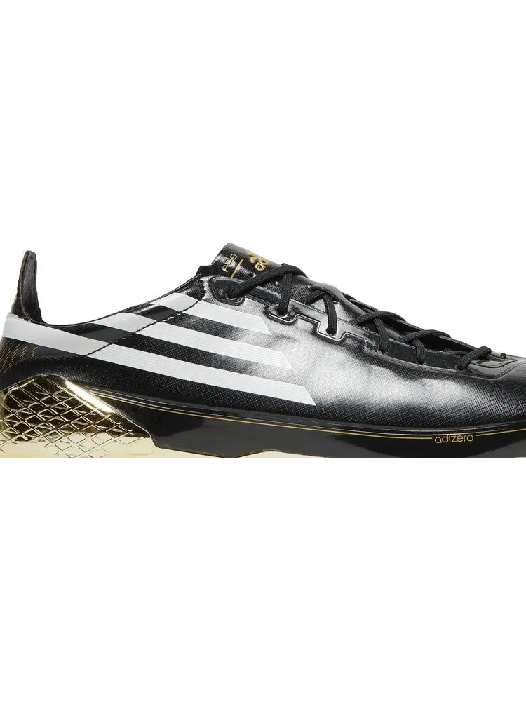 Бутсы Adidas Adizero F50 Ghosted FG 'Black Gold Metallic' — изображение 2 из 8, черный