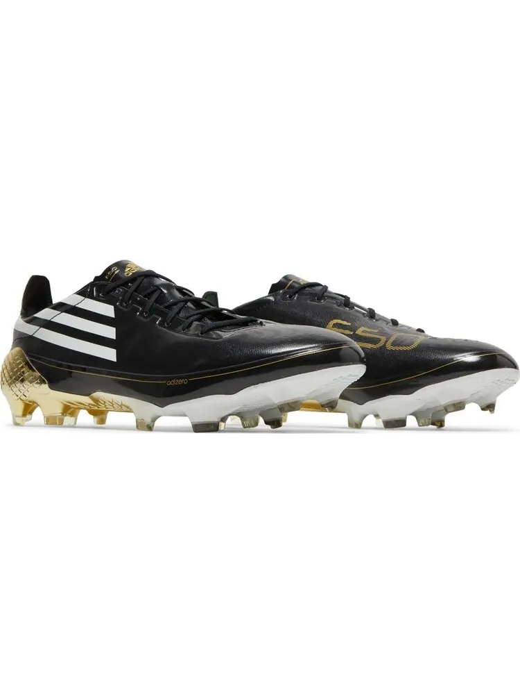 Бутсы Adidas Adizero F50 Ghosted FG 'Black Gold Metallic' — изображение 8 из 8, черный
