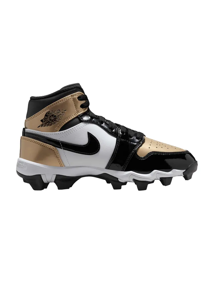 Бутсы Air Jordan Jordan 1 Mid Cleat GS 'Gold Toe' — изображение 1 из 1