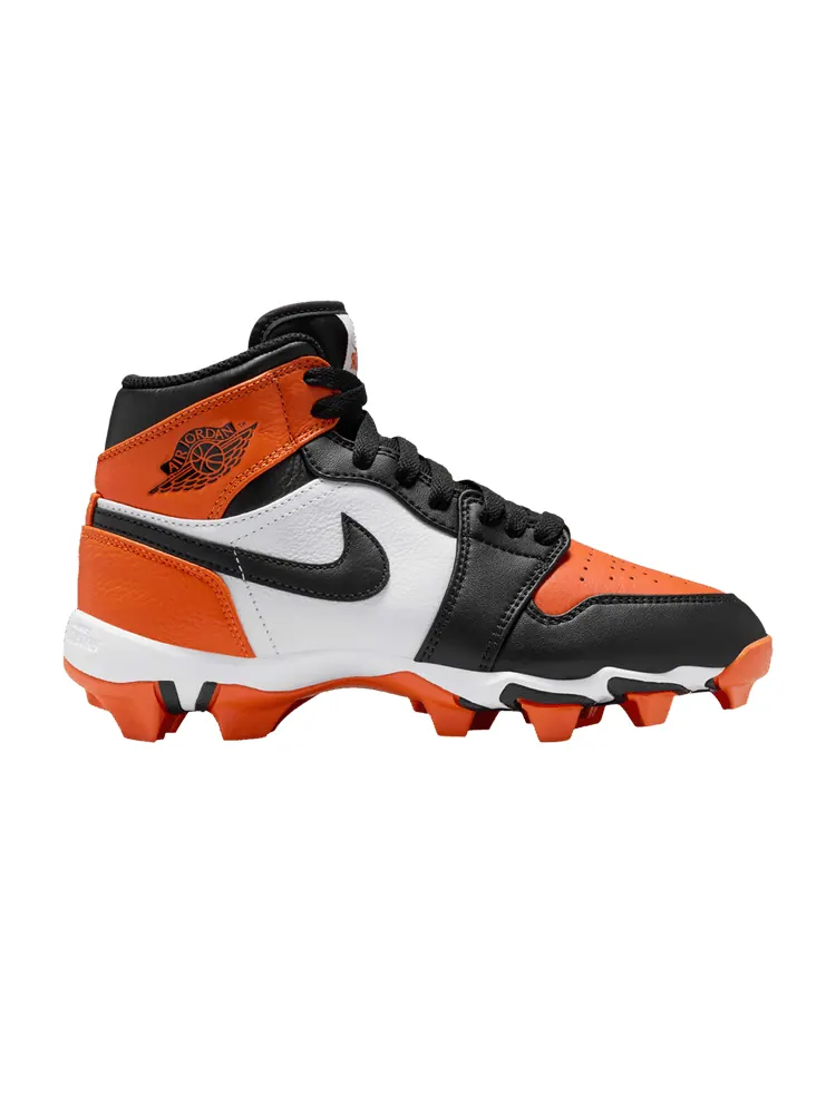 Бутсы Air Jordan Jordan 1 Mid Cleat GS 'Shattered Backboard' — изображение 1 из 1, черный/белый