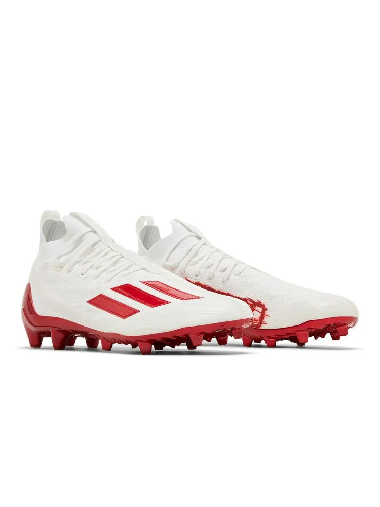 Бутсы adidas Adizero Primeknit Cleats 'White Team Power Red' — изображение 9 из 9, белый/красный/белый