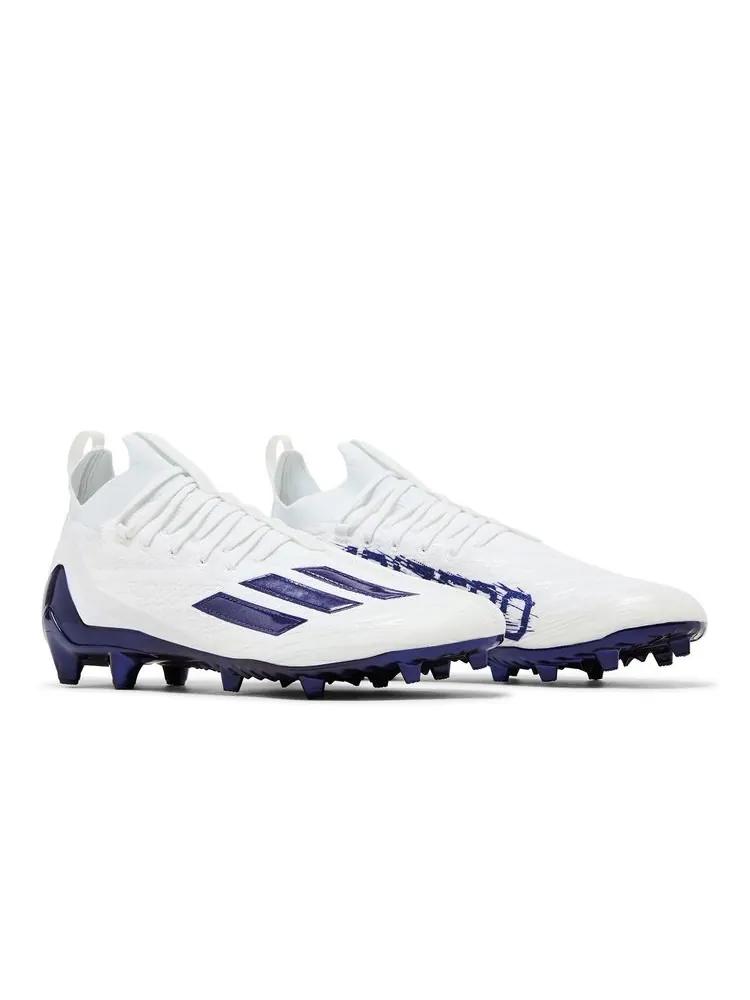 Бутсы Adizero Primeknit Cleats 'White Purple' — изображение 8 из 8, белый фиолетовый