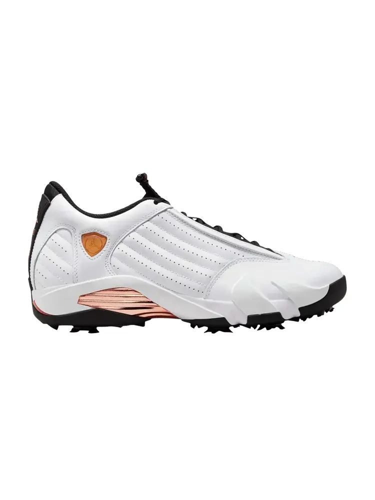 Бутсы Air Jordan Air Jordan 14 Retro Golf 'US Open Pack' — изображение 1 из 1, белый/металлик/черный