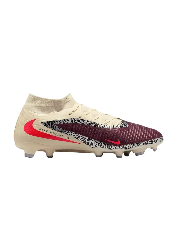 Бутсы Nike United Phantom 6 High Academy MG — изображение 1 из 1, бордовый