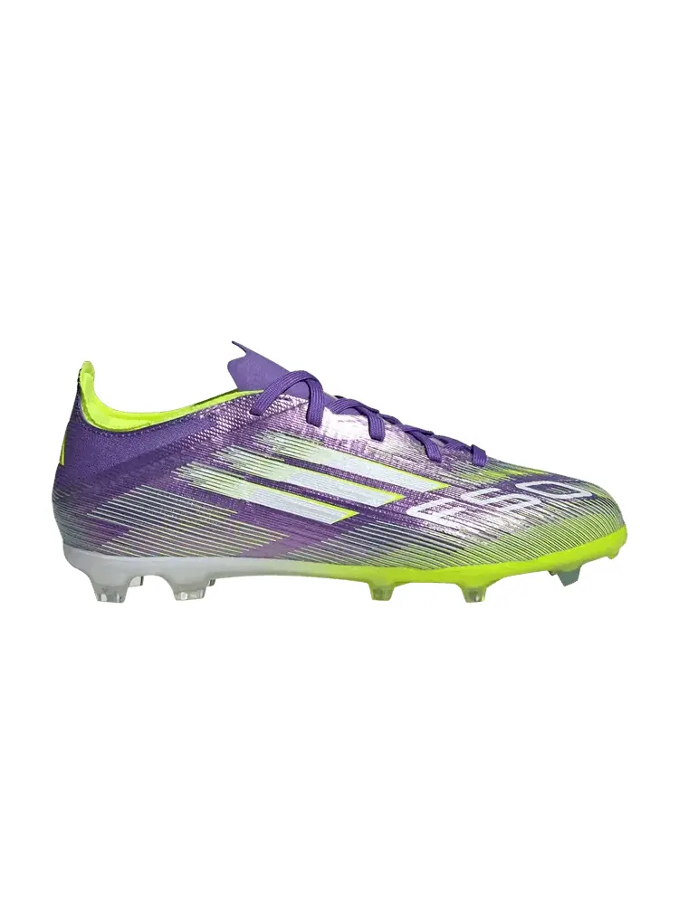Бутсы adidas Adizero F50 Elite FG K 'Radiant Blaze Pack' — изображение 1 из 1, фиолетовый/белый