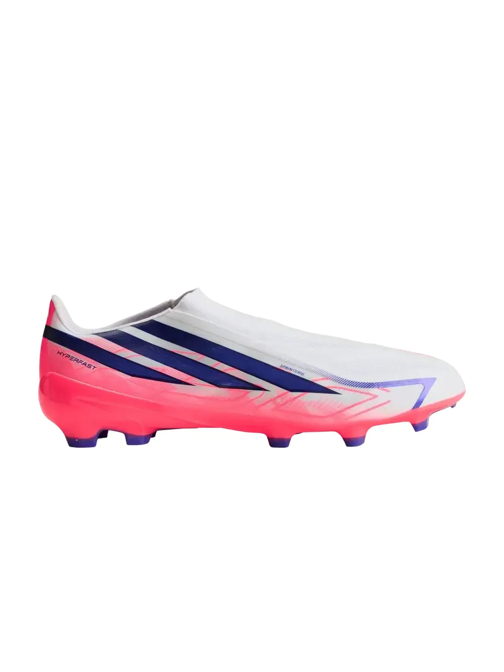 Футбольные бутсы Adidas F50 Hyperfast League Laceless FG — изображение 1 из 1, белый/фиолетовый