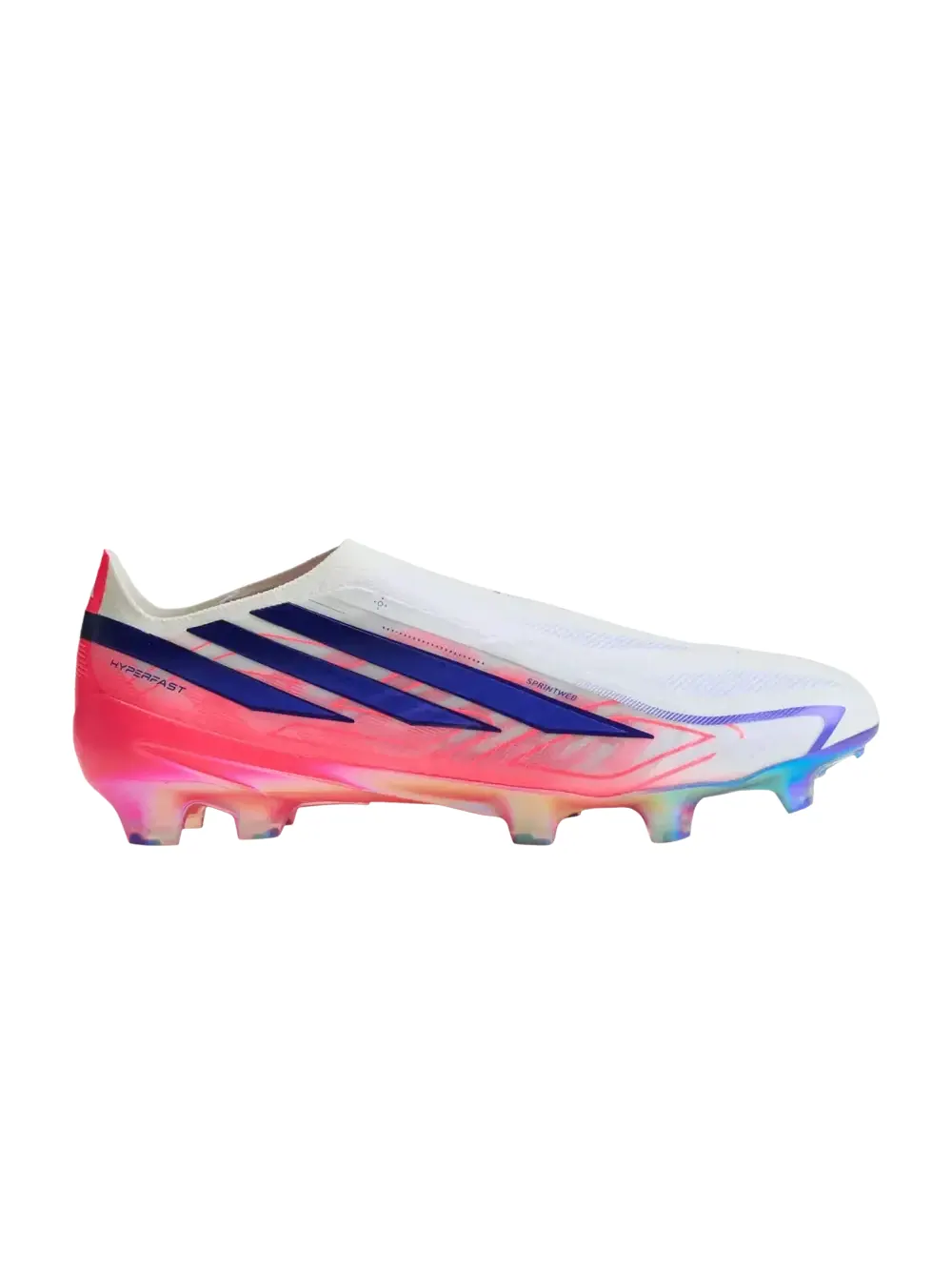 Бутсы Adidas F50 Hyperfast Elite Laceless FG — изображение 1 из 1, белый/фиолетовый