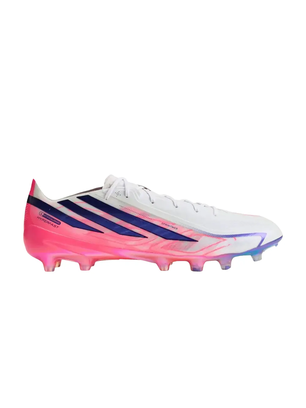 Бутсы Adidas F50 Hyperfast Elite AG — изображение 1 из 1, белый/фиолетовый