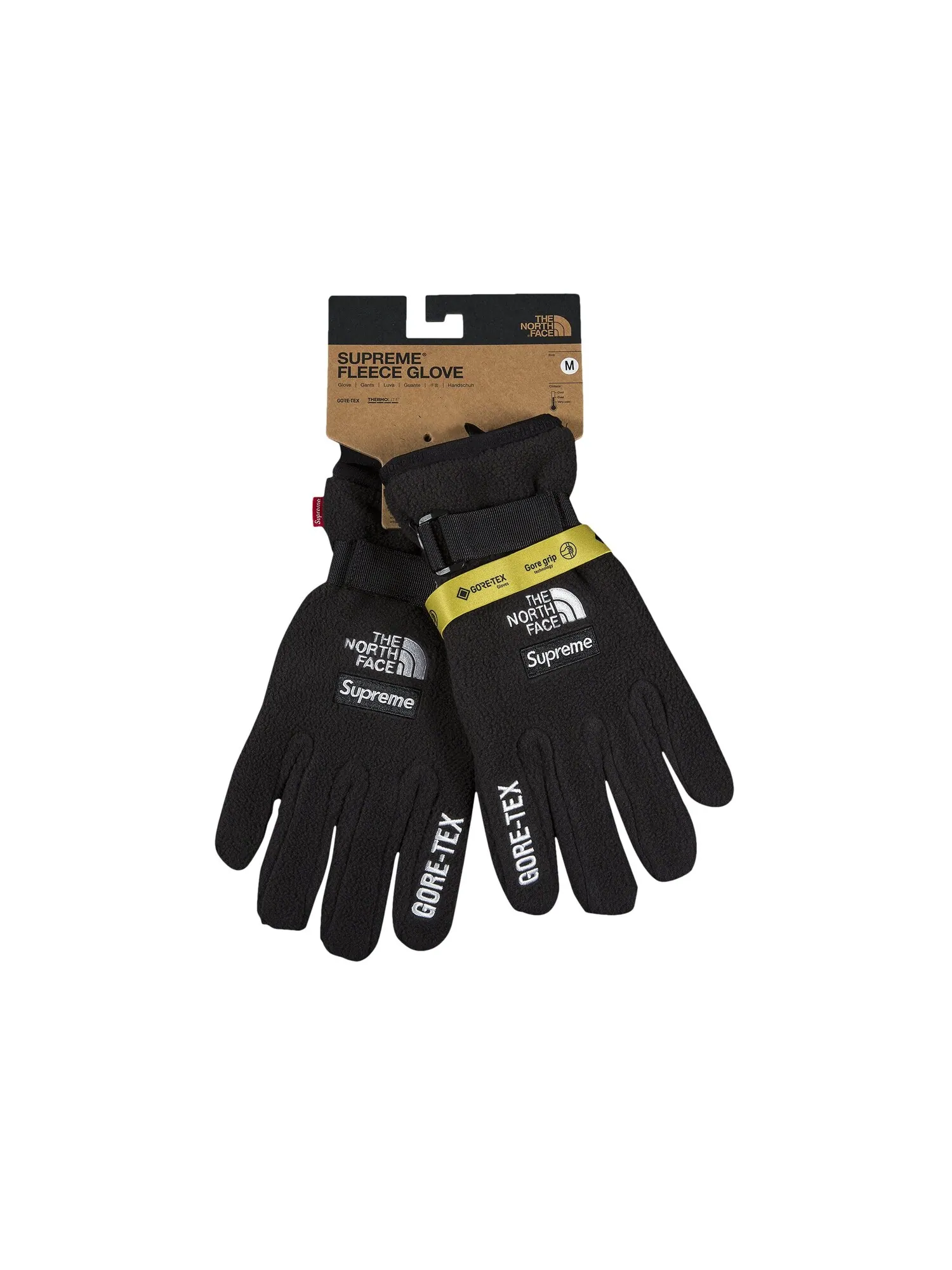 Флисовые перчатки Supreme x The North Face RTG — изображение 1 из 1, черный