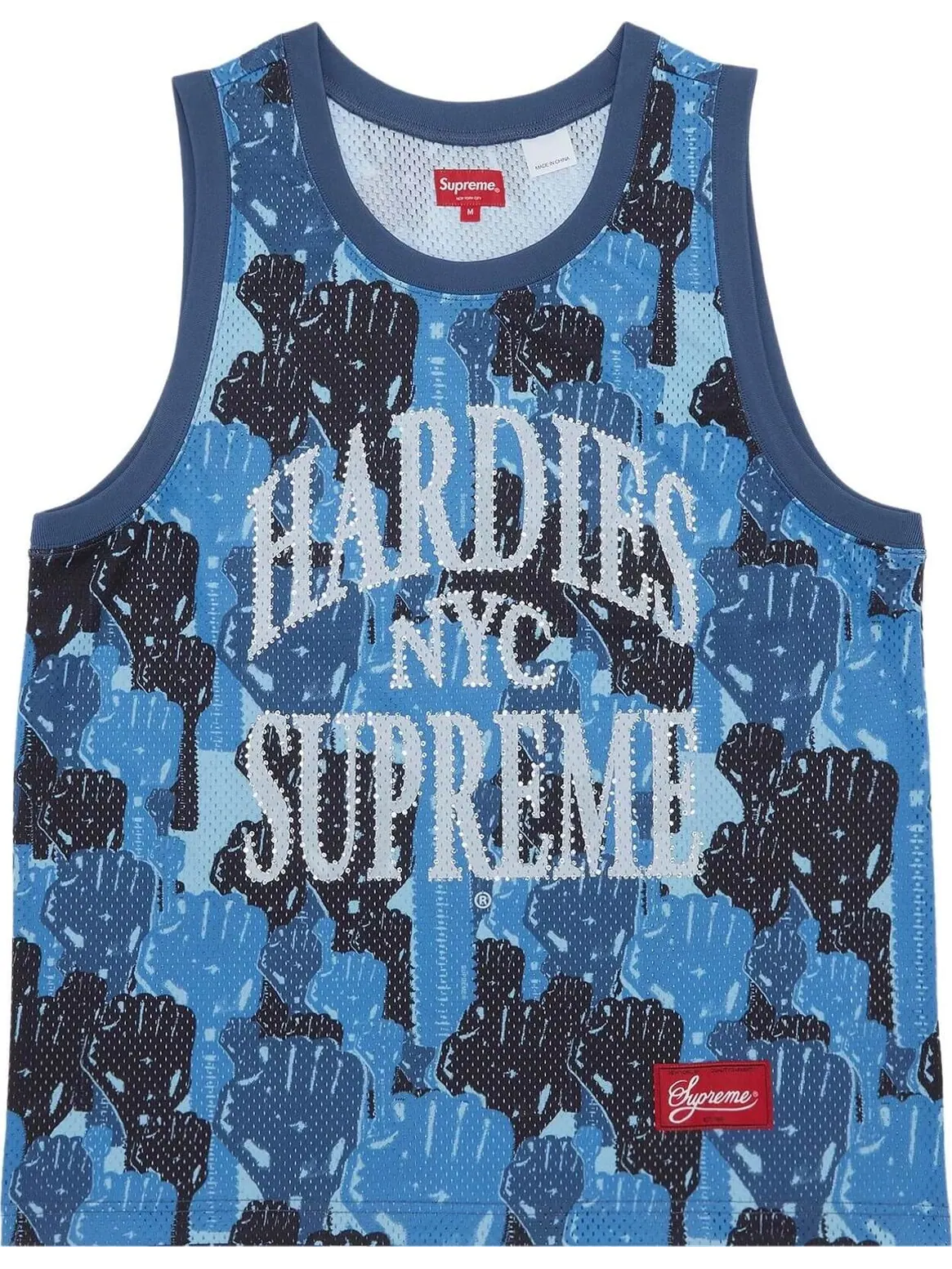 Баскетбольная майка Supreme x Hardies Camo — 1