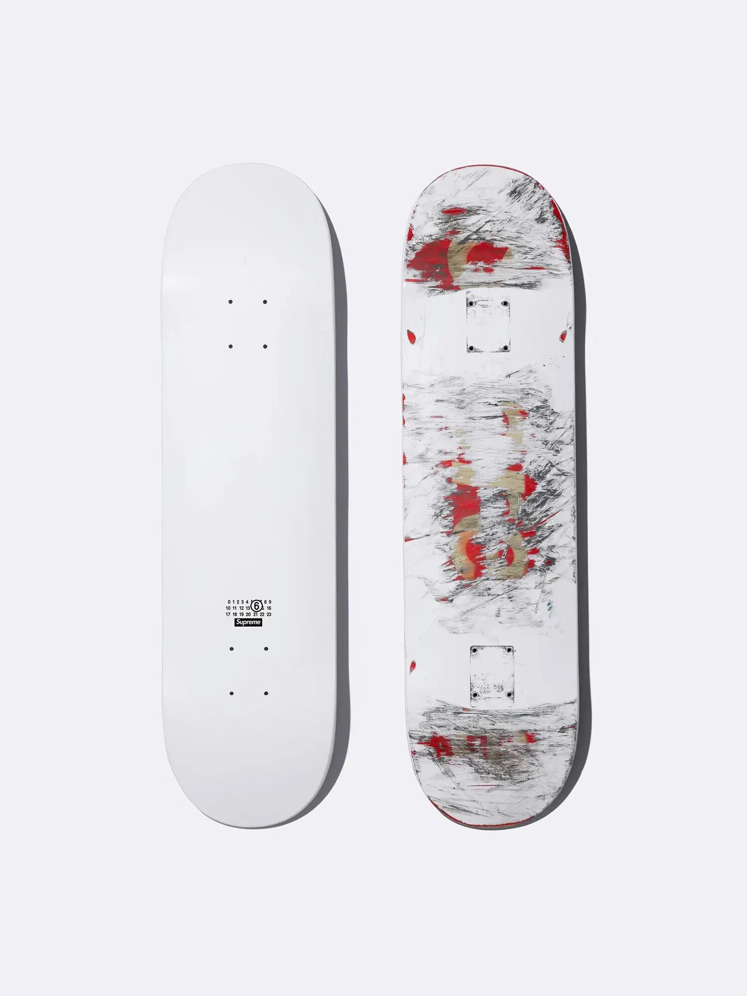 Дека для скейтборда Supreme x MM6 Maison Margiela — изображение 1 из 3, белый