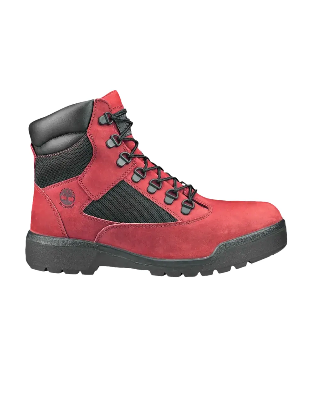 Ботинки подростковые Timberland 6 Inch Field, нубук — изображение 1 из 1, темный красный