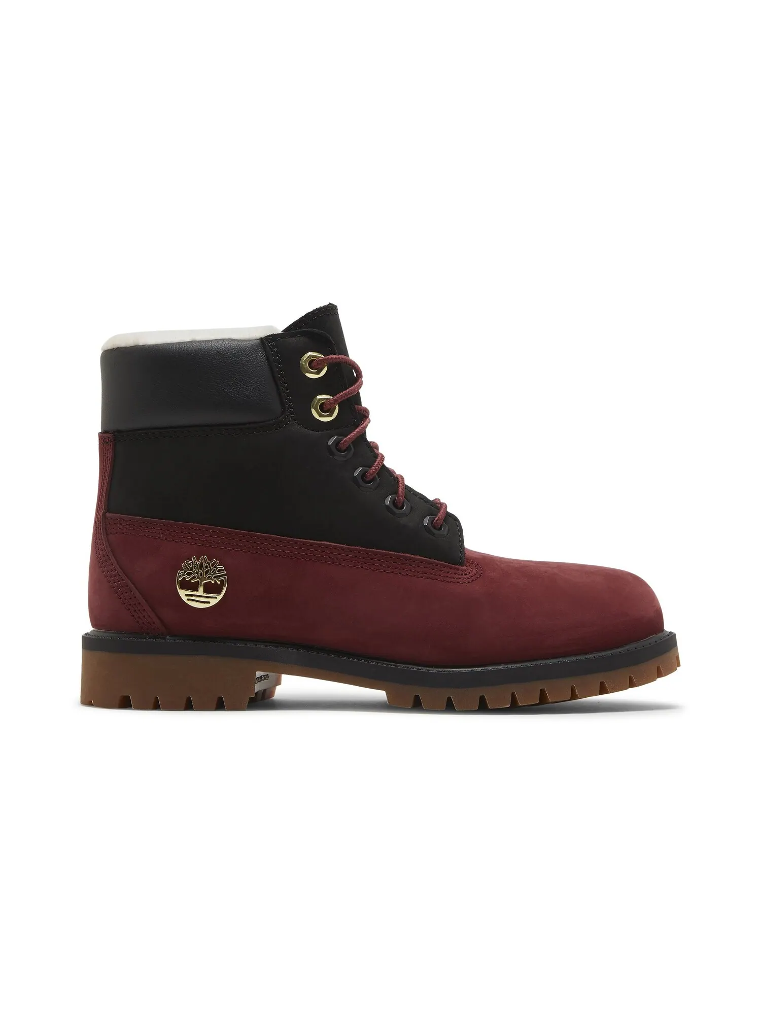 Ботинки Timberland 6 Inch Shearling Premium Junior — изображение 1 из 8, красный/черный