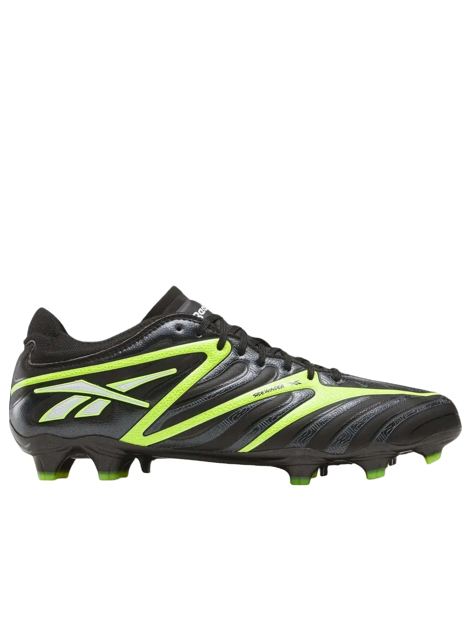 Мужские кроссовки для американского футбола с шнуровкой Reebok Sidewinder 26 Pro FG — изображение 2 из 6, черный