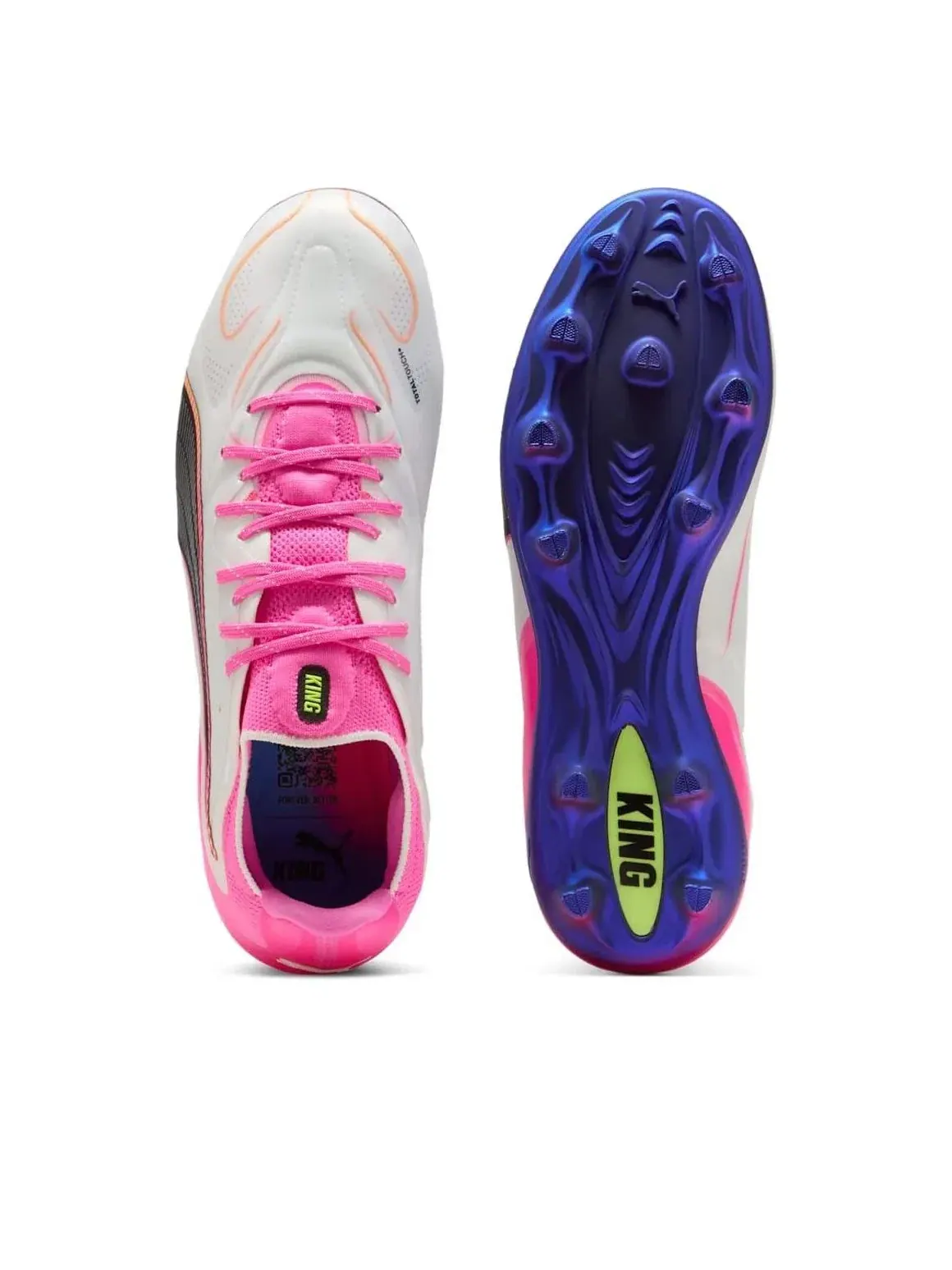 Кроссовки PUMA King 20 Ultimate FG/AG 'White Poison Pink' 108457-05 — изображение 5 из 6, белый