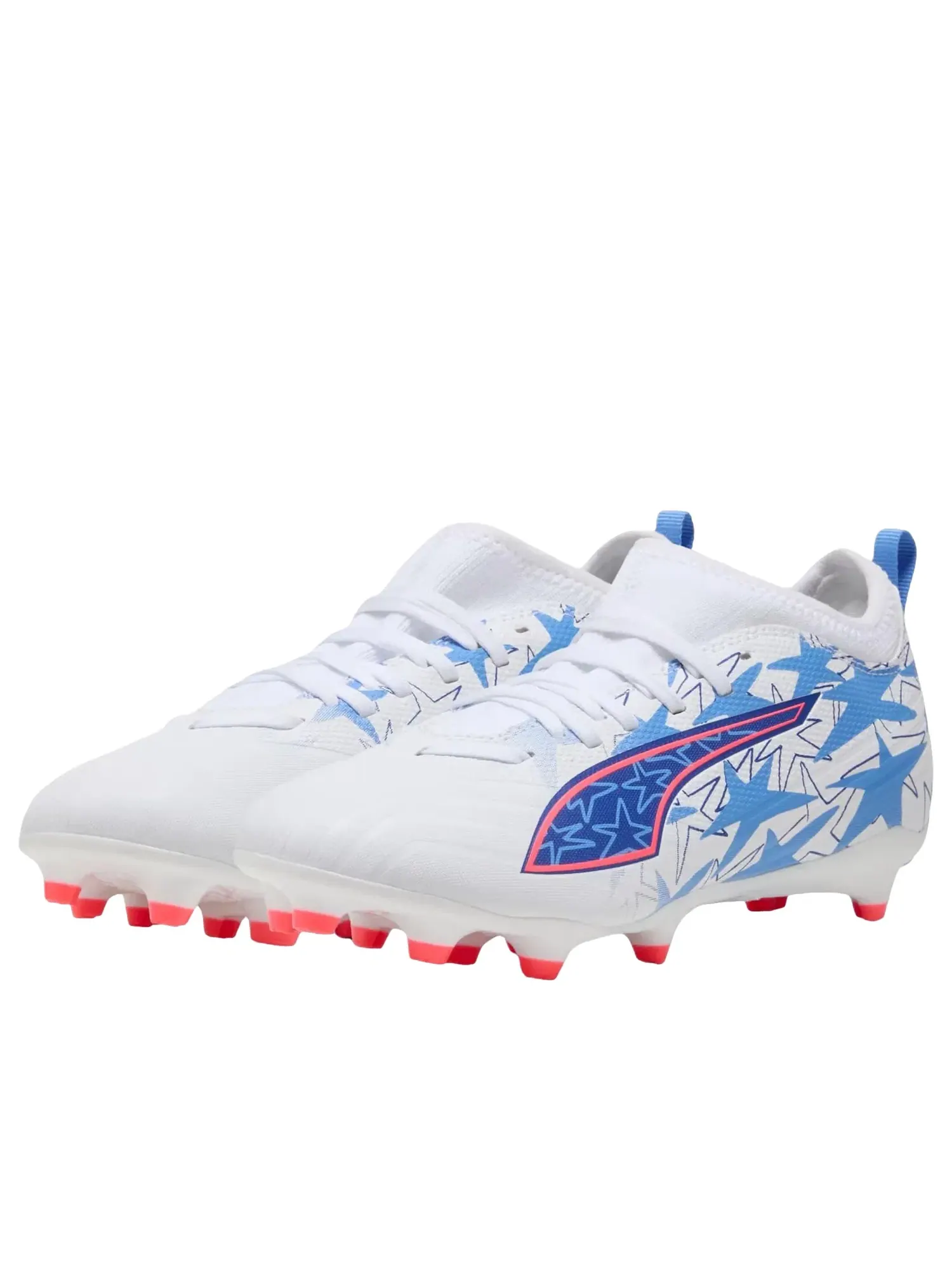 Детские футбольные бутсы для школы с шнуровкой Ultra Match PUMA — изображение 2 из 4, белый