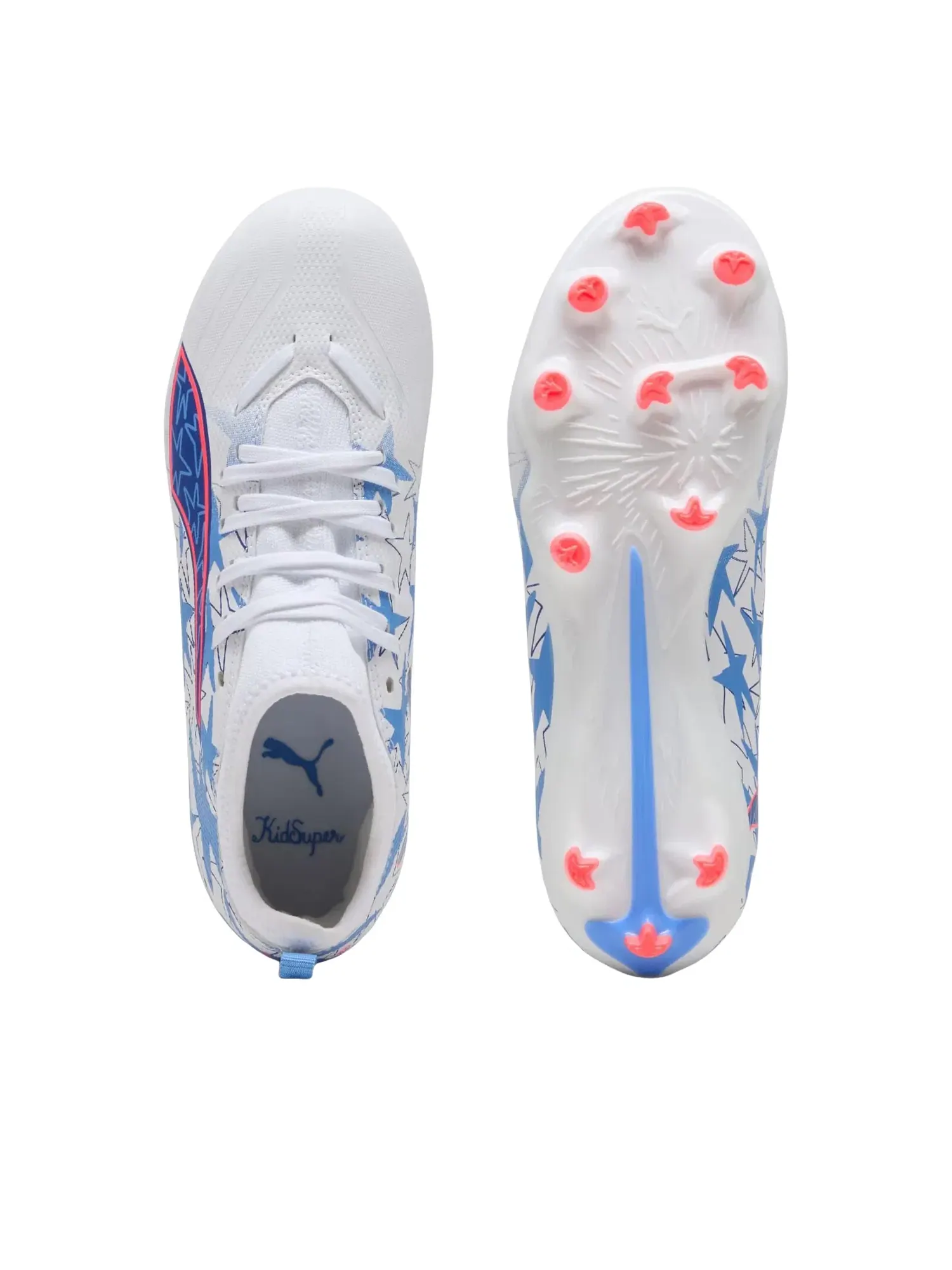 Детские футбольные бутсы для школы с шнуровкой Ultra Match PUMA — изображение 3 из 4, белый
