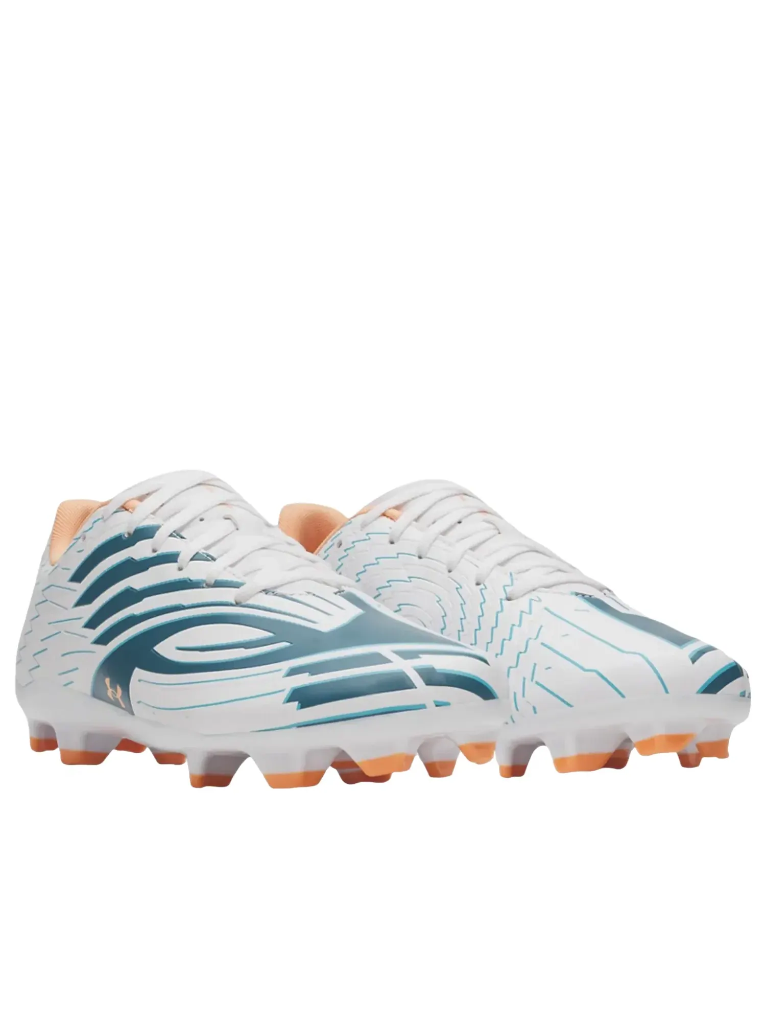 Кроссовки Under Armour Shadow Select 4 FG 'White Boundless Blue Orange Bloc' 6006230-100 — изображение 2 из 5, белый