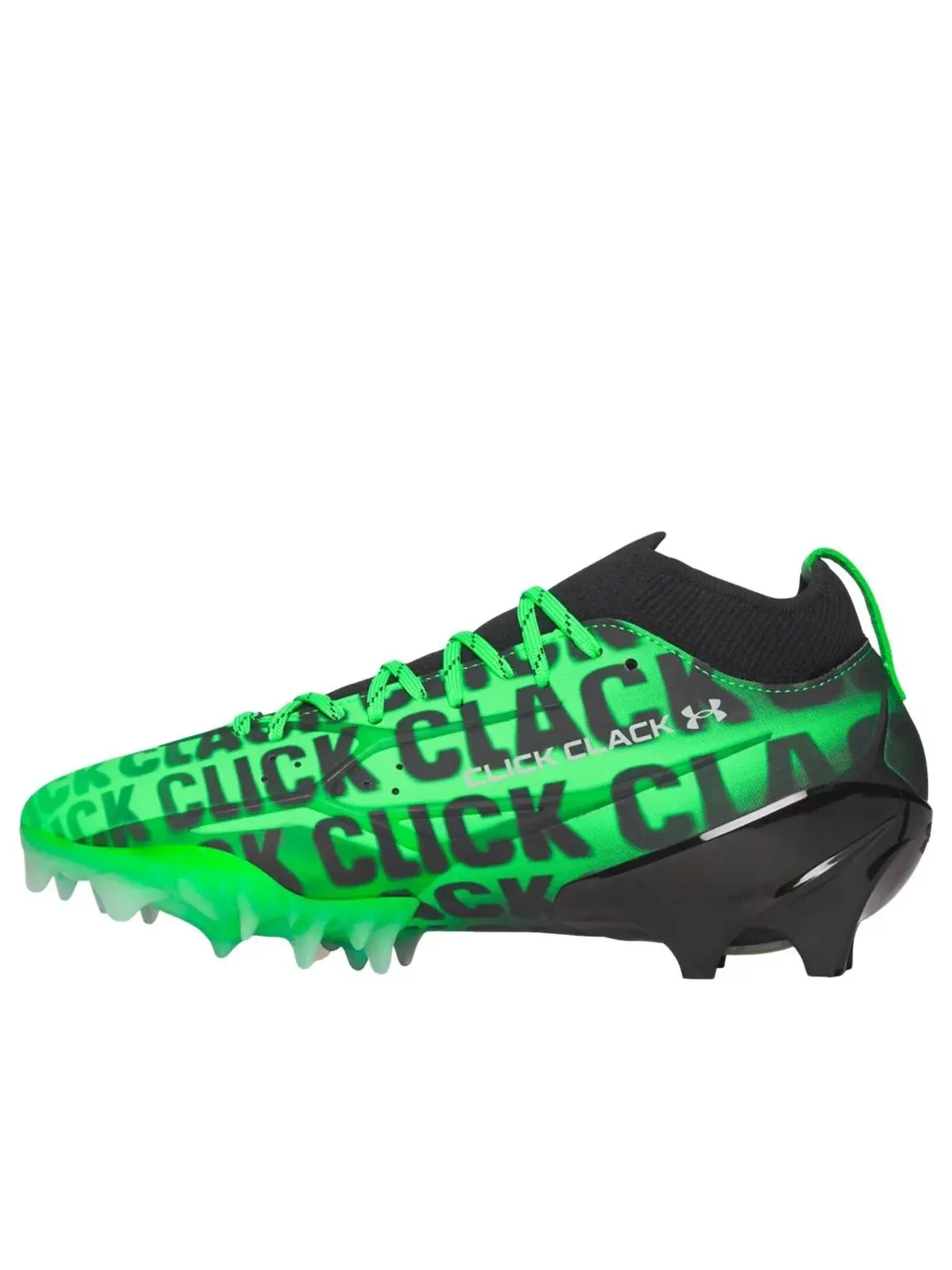 Бутсы футбольные Under Armour Spotlight Pro PTH 'Green Energy Black Metallic Silver' — изображение 1 из 5, зеленый