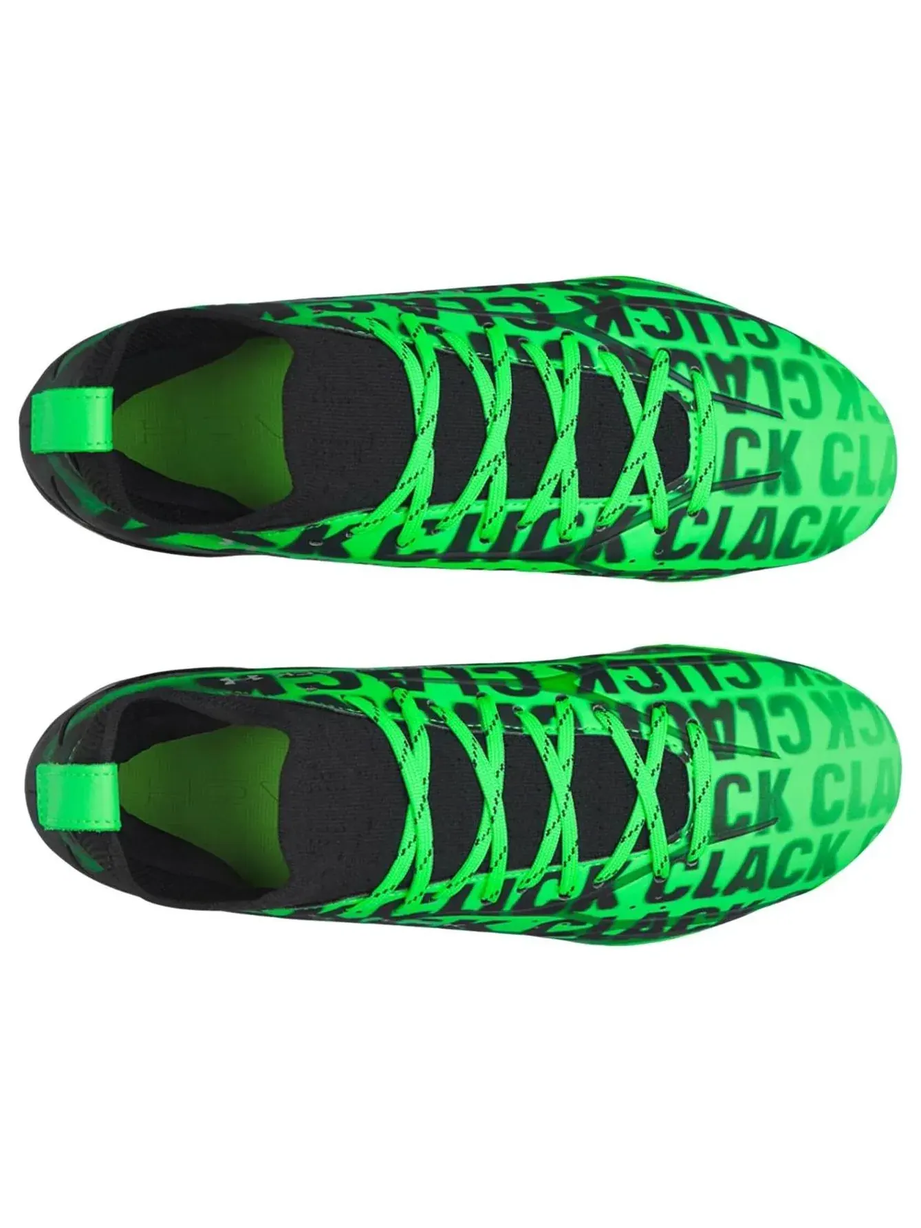 Бутсы футбольные Under Armour Spotlight Pro PTH 'Green Energy Black Metallic Silver' — изображение 3 из 5, зеленый