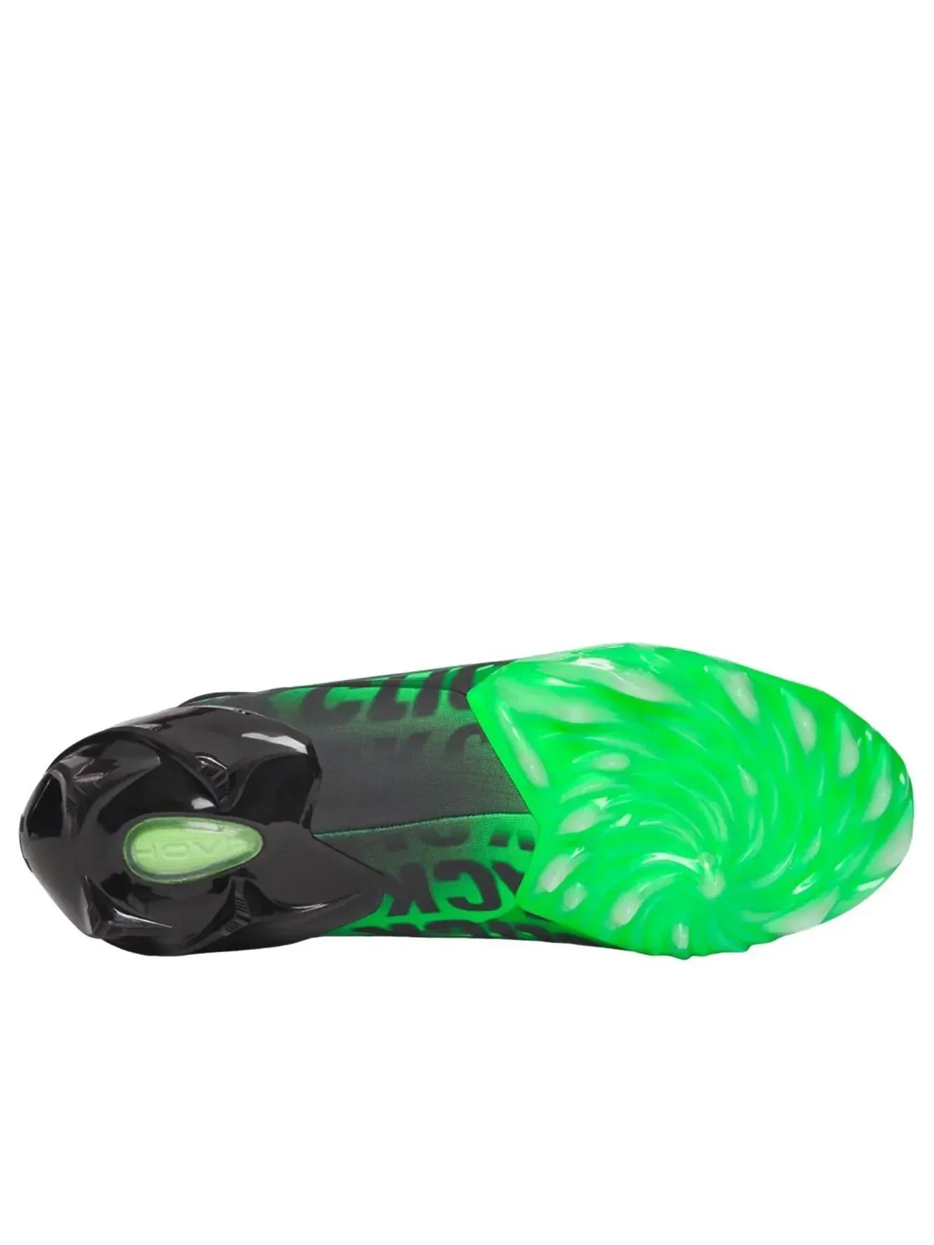 Бутсы футбольные Under Armour Spotlight Pro PTH 'Green Energy Black Metallic Silver' — изображение 4 из 5, зеленый