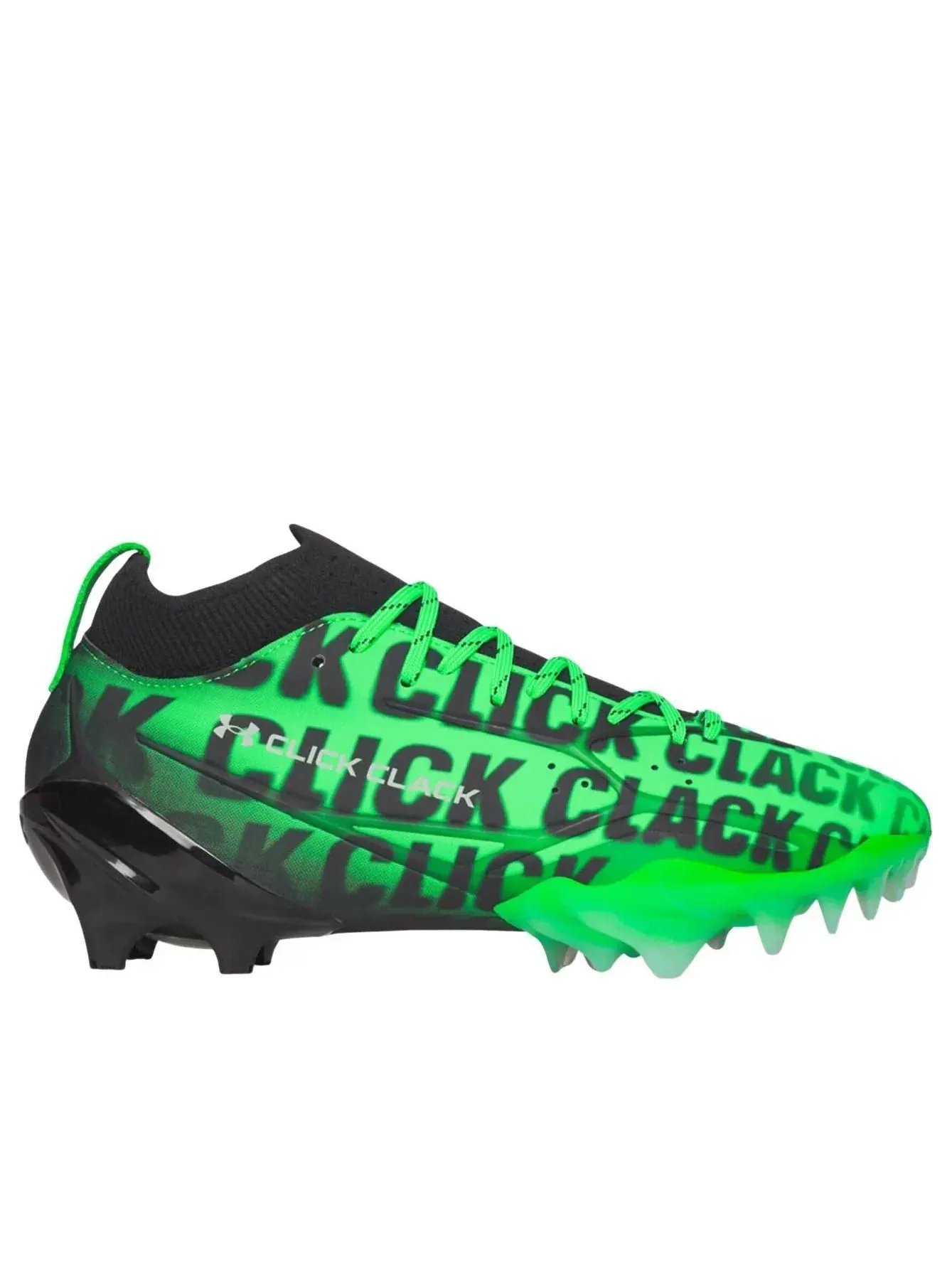 Бутсы футбольные Under Armour Spotlight Pro PTH 'Green Energy Black Metallic Silver' — изображение 5 из 5, зеленый