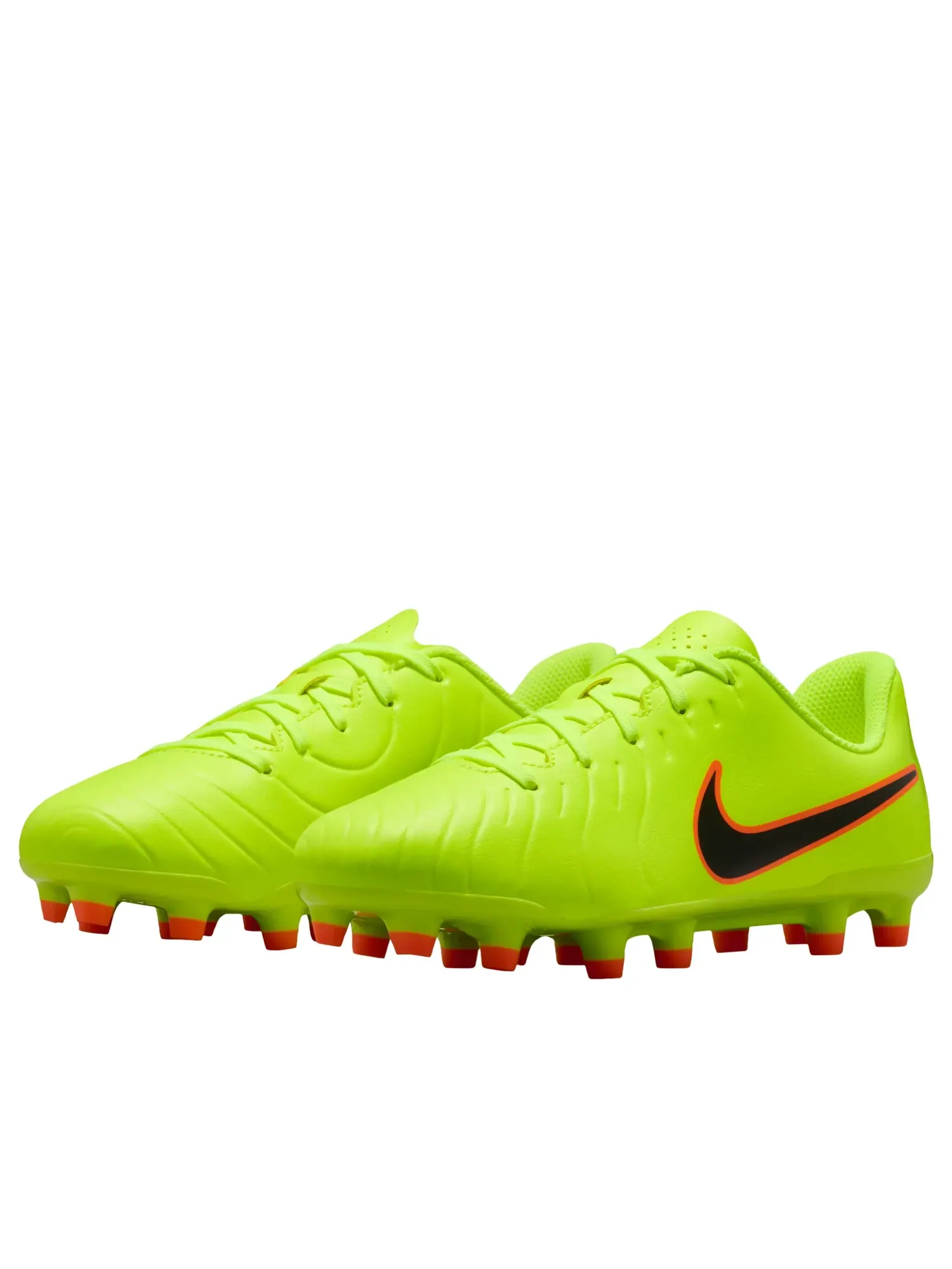 Бутсы футбольные (GS) Nike Jr. Tiempo Legend 10 Club MG 'Volt Black' — изображение 4 из 6, зеленый