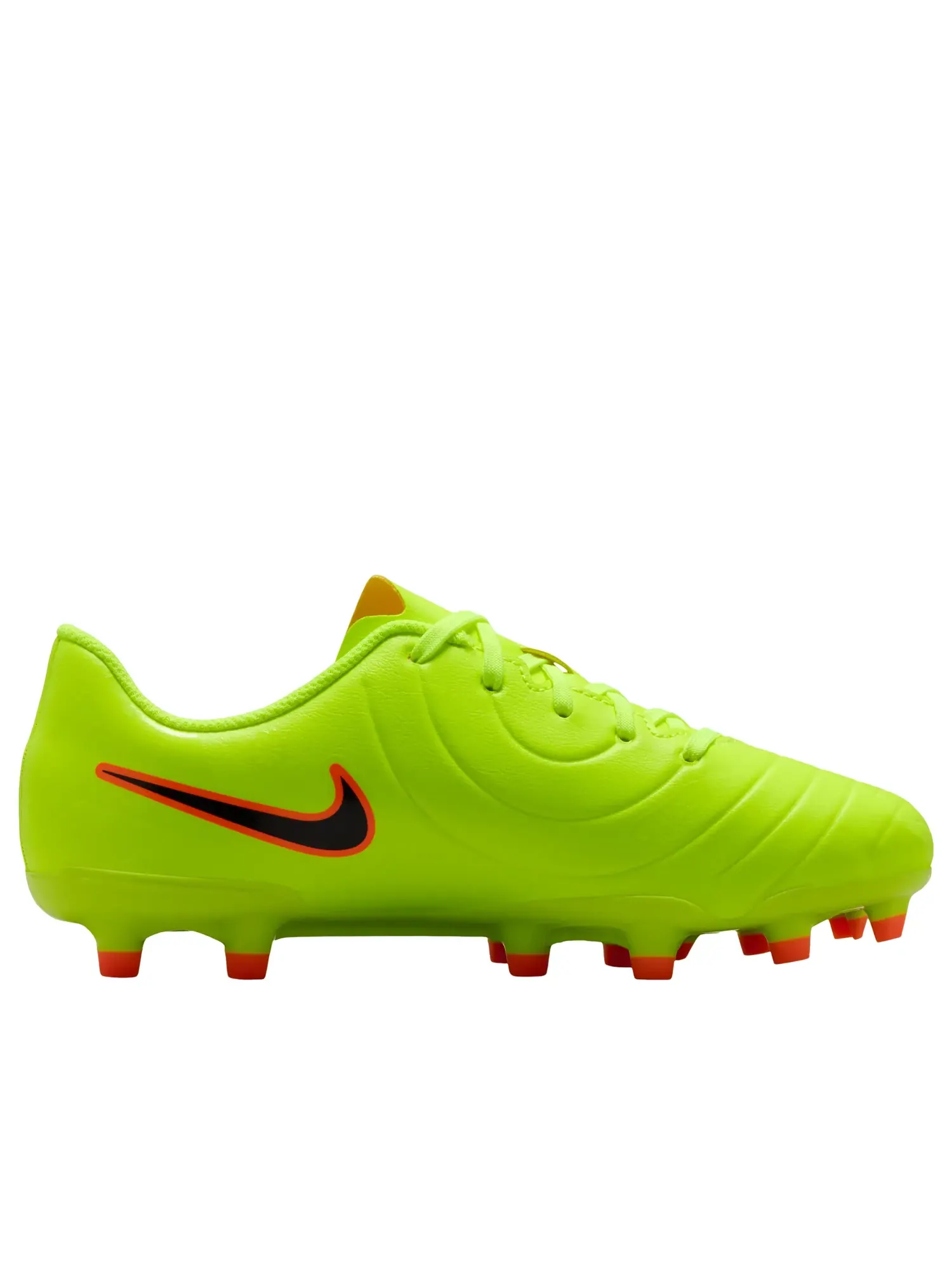 Бутсы футбольные (GS) Nike Jr. Tiempo Legend 10 Club MG 'Volt Black' — изображение 6 из 6, зеленый