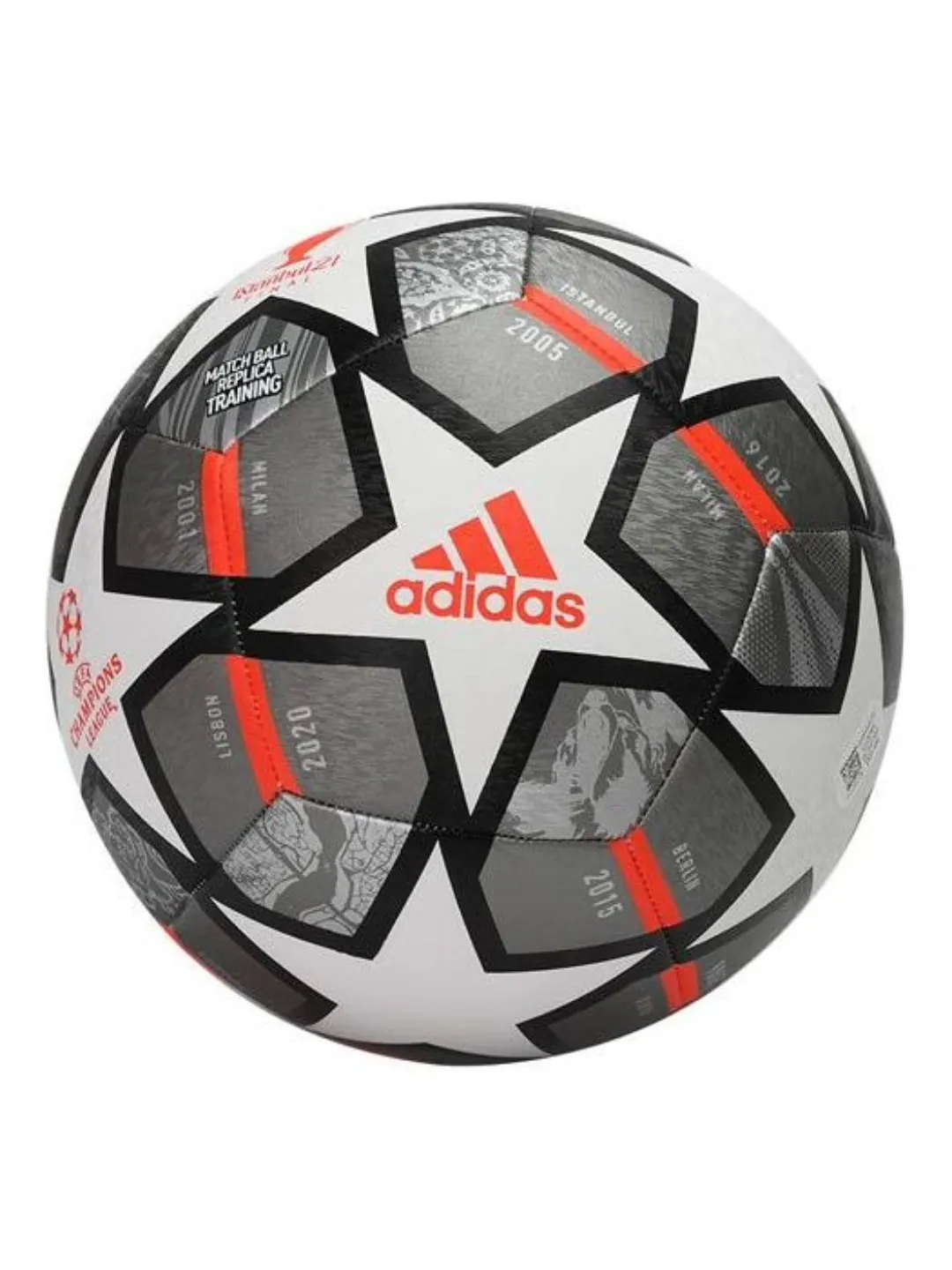 Тренировочный мяч Adidas Finale 21 20th Anniversary UCL Textured Training Ball 'White Black' — изображение 1 из 3