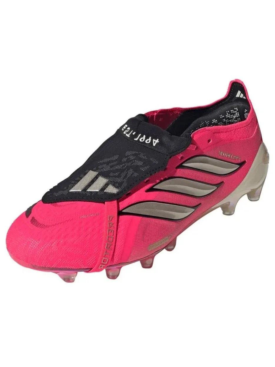 Мужские бутсы с шнуровкой Predator Elite Fold-Over AG Adidas — изображение 2 из 6, розовый