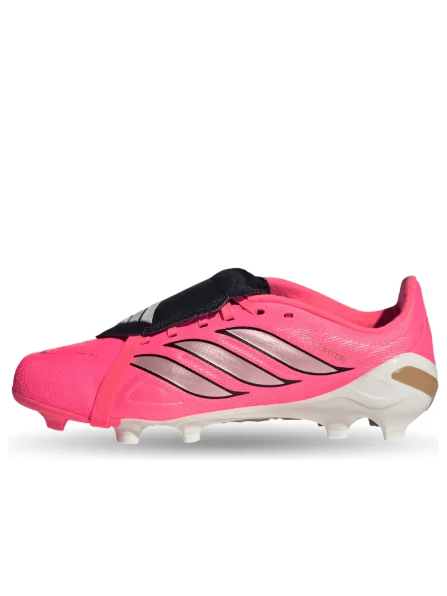 Детские бутсы для футбола с принтом Predator League Fold-Over Tongue FG Adidas — изображение 1 из 6, розовый