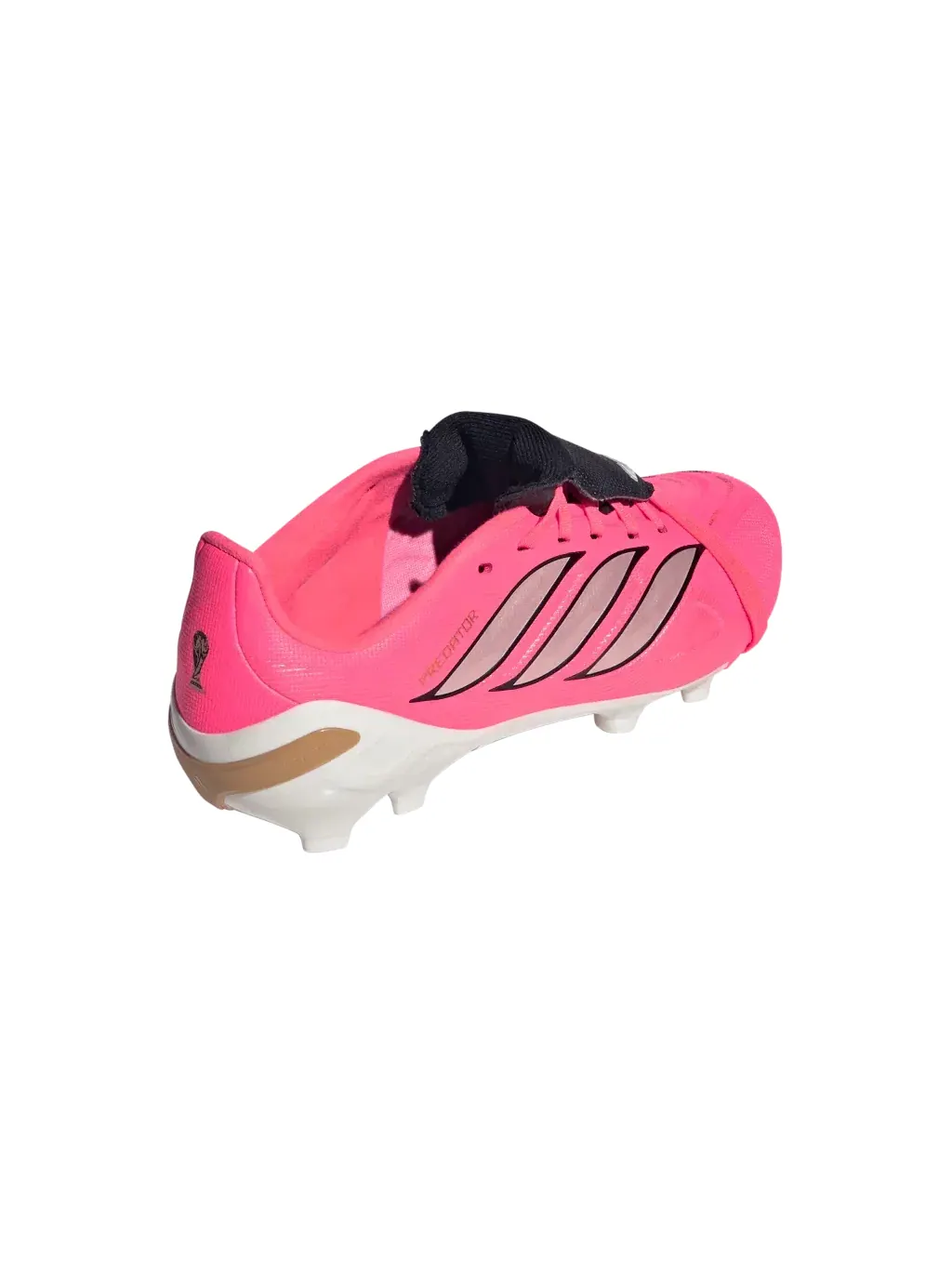 Детские бутсы для футбола с принтом Predator League Fold-Over Tongue FG Adidas — изображение 3 из 6, розовый