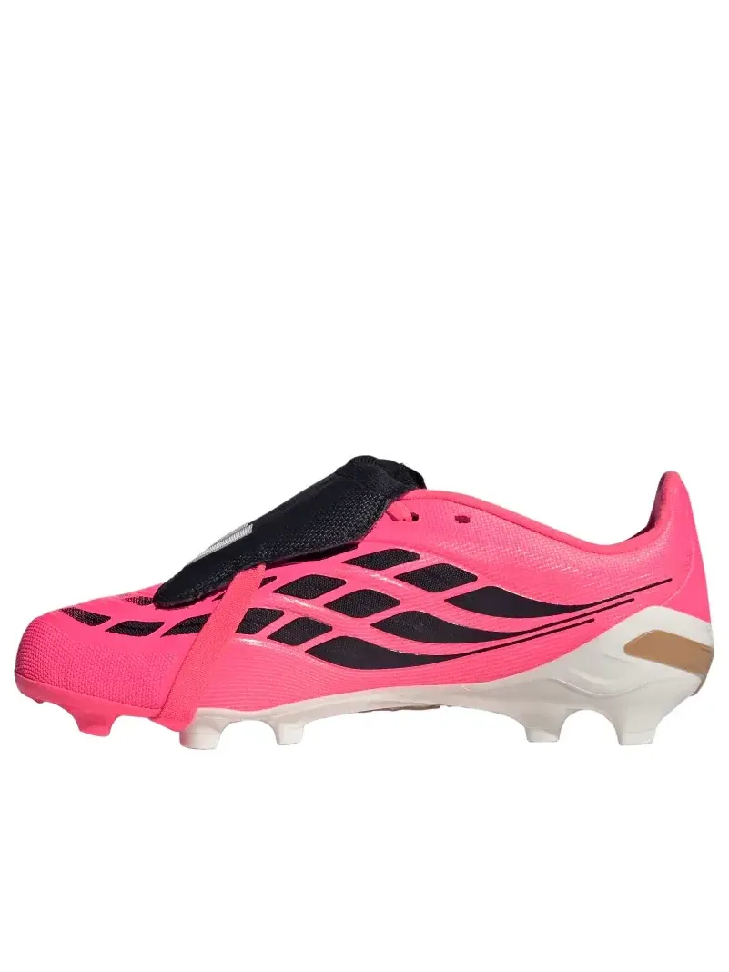 Детские бутсы для футбола с принтом Predator League Fold-Over Tongue FG Adidas — изображение 4 из 6, розовый