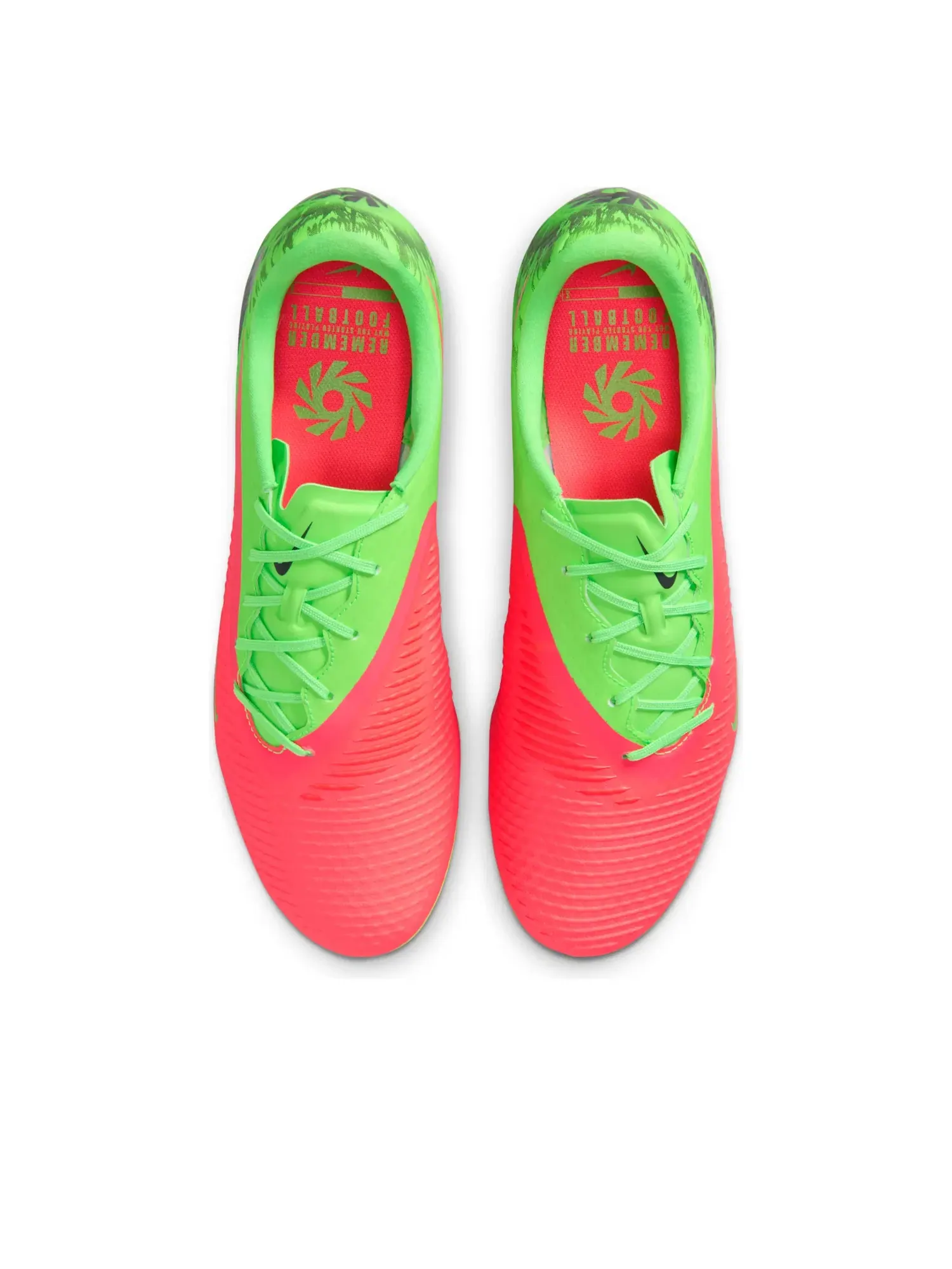 Кроссовки Nike x Erling Haaland Phantom 6 Low Academy FG/MG 'Hot Punch Green Strike' HQ2314-603 — изображение 2 из 6, зеленый