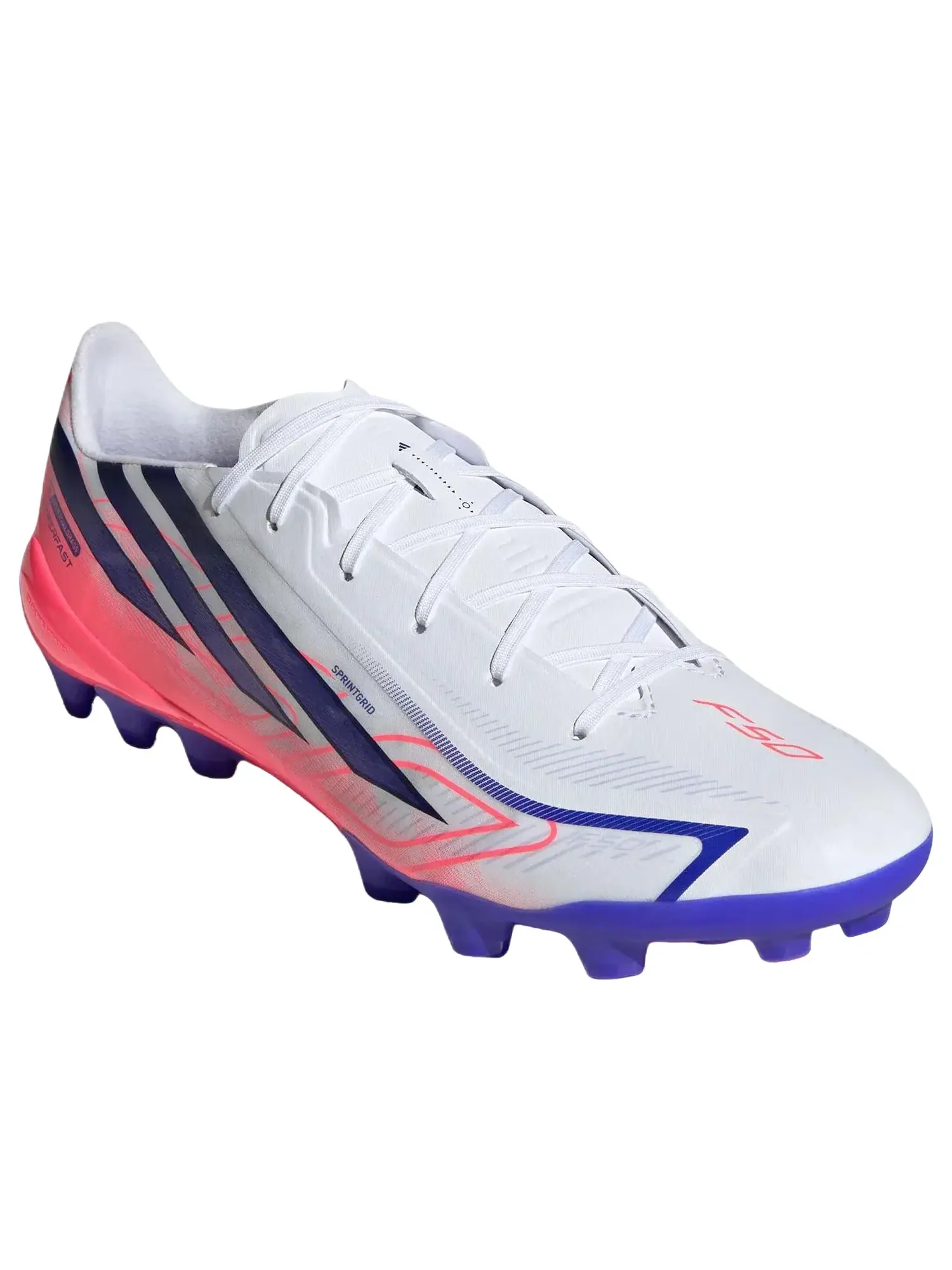 Мужские бутсы для футбола с шнуровкой F50 Hyperfast League AG Adidas — изображение 3 из 6, белый