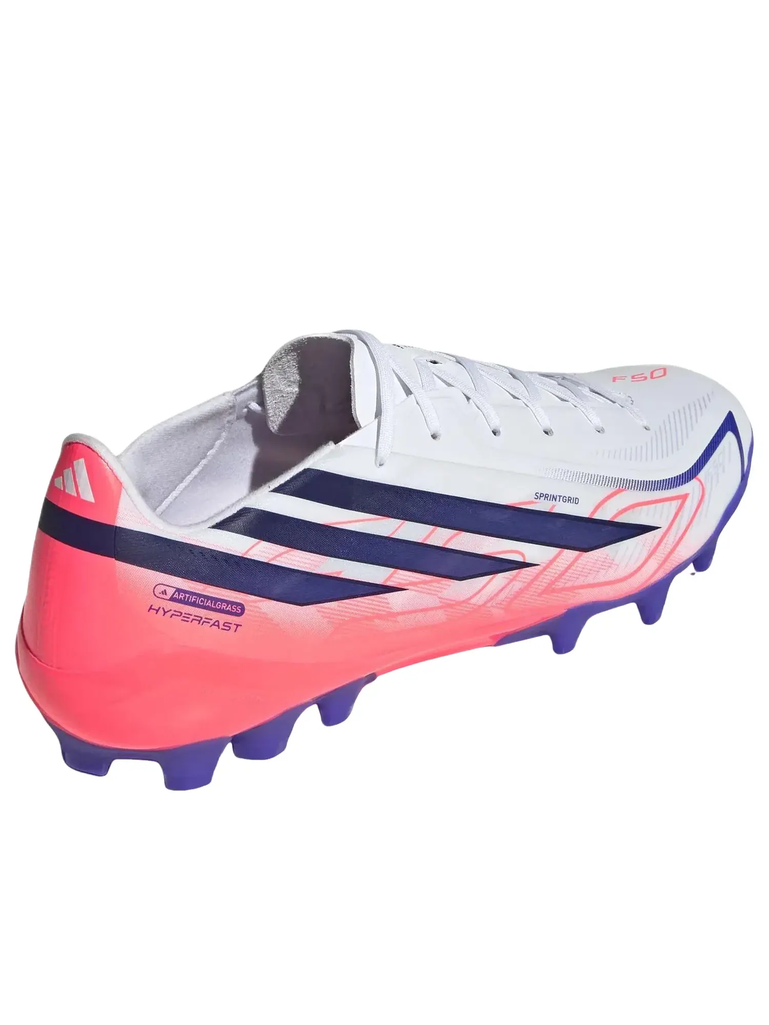 Мужские бутсы для футбола с шнуровкой F50 Hyperfast League AG Adidas — изображение 4 из 6, белый