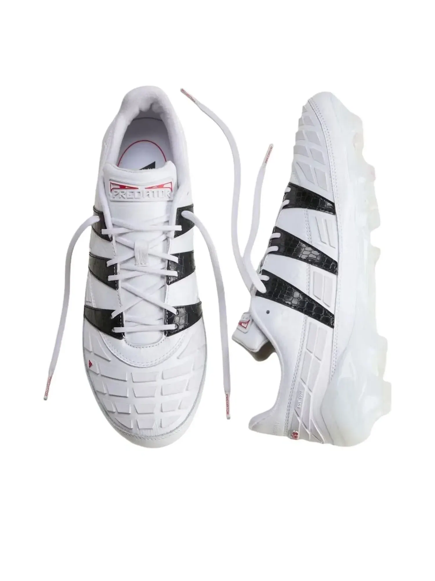 Мужские бутсы для футбола с шнуровкой Predator 94 Adidas — изображение 3 из 4, белый