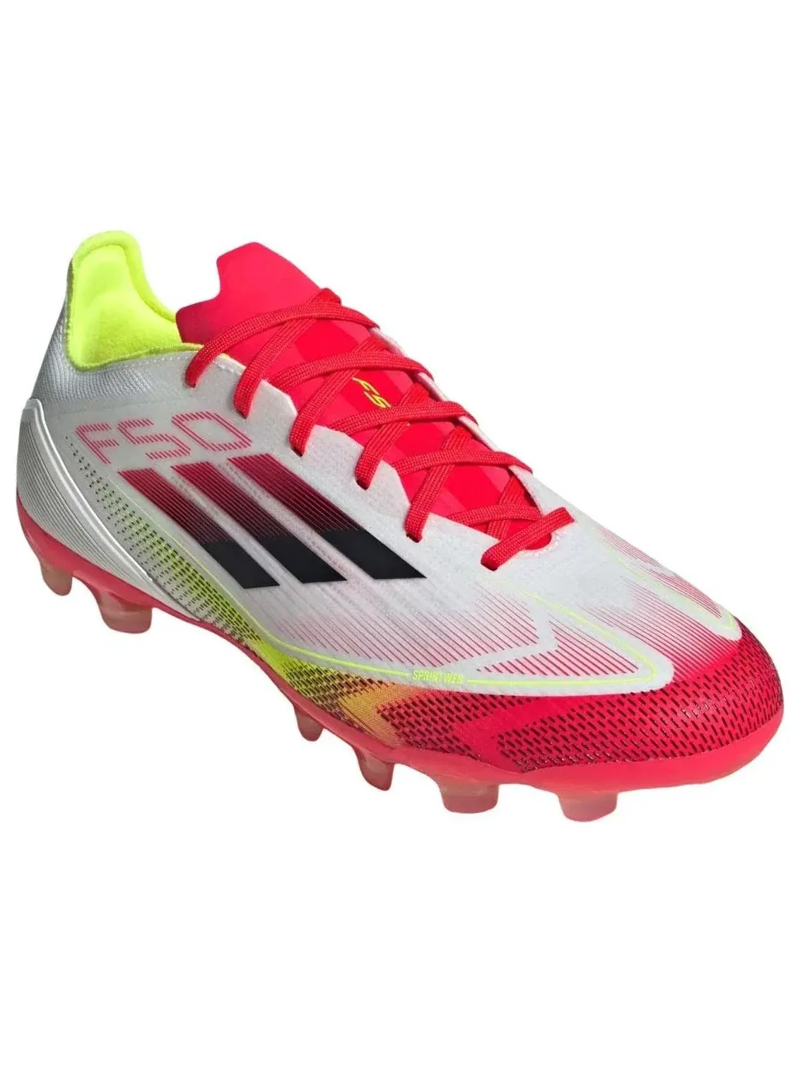 Бутсы Adidas F50 Pro Multi-Ground 'White Solar Yellow' — изображение 4 из 5, белый